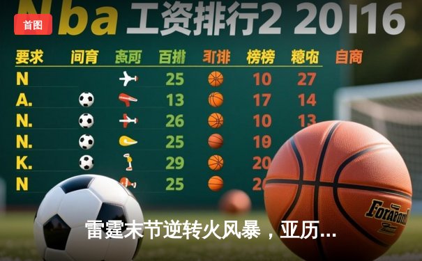 雷霆末节逆转火风暴，亚历山大40分导演22分惊天逆转